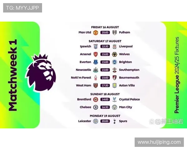 2025至2026赛季英超联赛完整赛程安排及关键对阵时间解析